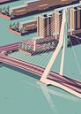 Erasmusbrug, Rotterdam van Eduard Broekhuijsen thumbnail