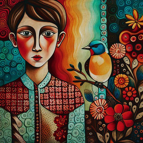 Portrait of a shy boy by Jan Keteleer (JanKé): A Journey Beyond the Canvas