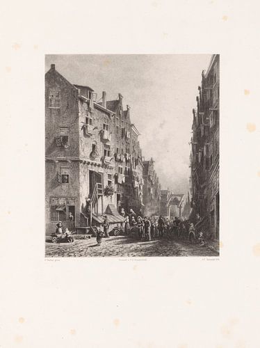 Adolf Carel Nunnink, Straat in de Jodenbuurt, 1829 - 1863