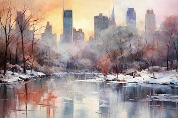 Central Park in de winter van ARTemberaubend