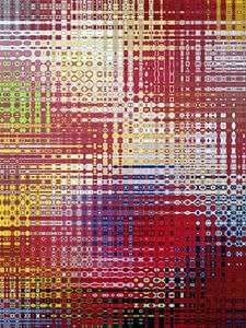 Abstrakt in rot blau gelb und grün