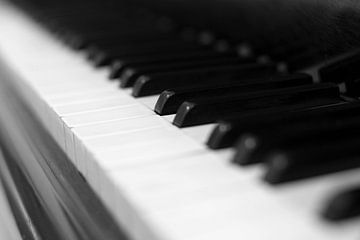 Piano sleutel zwart-wit beeld