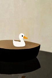 Duck in minimalist boat by Imperial Art House