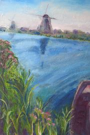 Molen in Kinderdijk. van JeannineC