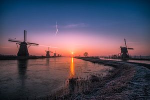 Sonnenaufgang Kinderdijk 2 von Henk Smit