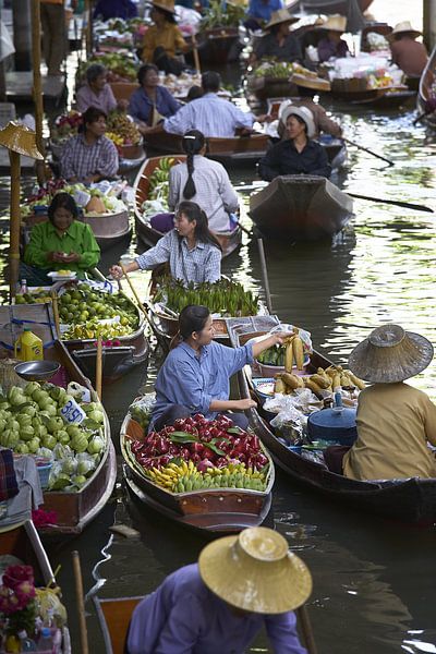 Schwimmender Markt Thailand von Karel Ham