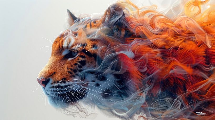 alcohol ink - tiger by Gelissen Artworks