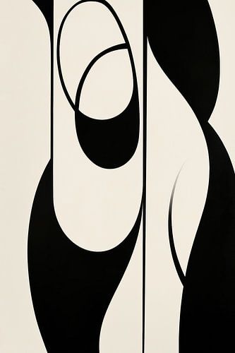 Abstract shapes with black