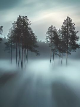 Fog in the forest by haroulita