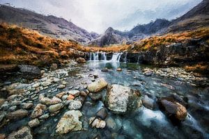 The Fairy Pools in Schotland van Digitale Schilderijen