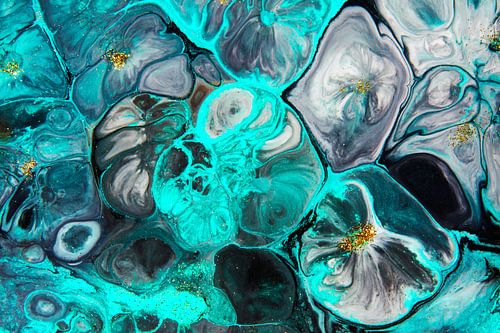 Bloemen bevroren in tijd