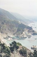 California coast in the mist