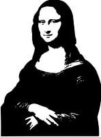 Mona Lisa in black and white
