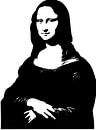 Mona Lisa in schwarz-weiß von Atelier Liesjes Miniaturansicht