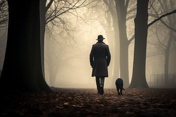 Homme de la forêt mains dans la poche sur Ellen Reografie