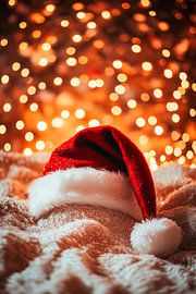 Weihnachtsmütze Herzen von Poster Art Shop