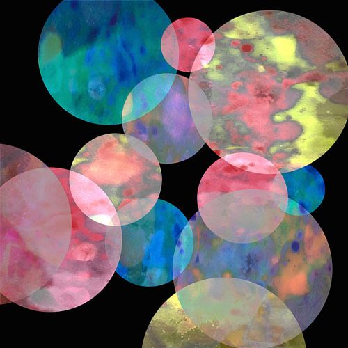 Encaustiek Abstractie Gekleurd