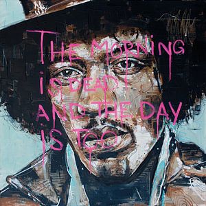 Jimi Hendrix peinture sur Jos Hoppenbrouwers