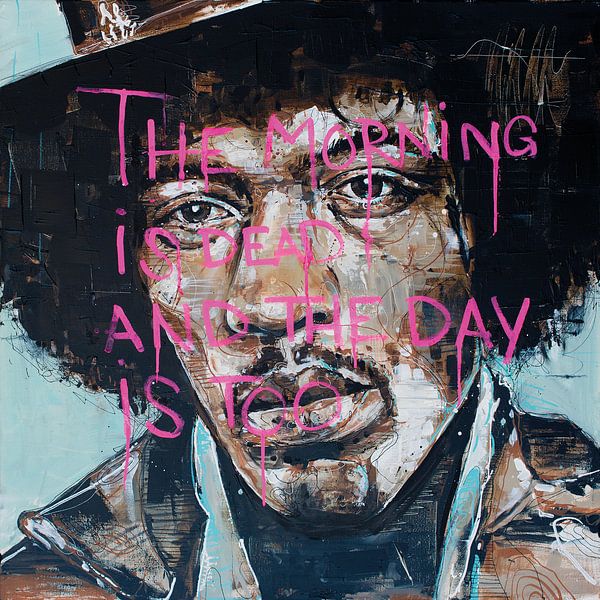 Jimi Hendrix peinture par Jos Hoppenbrouwers