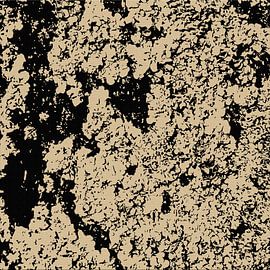 Natura Astratta. Abstract natuurpatroon in zwart en geel IV van Dina Dankers