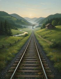 Rails Through the Emerald Valley by Regan Frederick