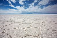 Scenic View Of Salar De Uyuni against a clear blue sky, bolivia