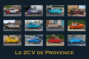 Collage von Citroën 2cv4 aus der Provence