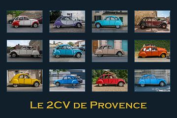 Collage von Citroën 2cv4 aus der Provence von Hans Kool