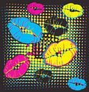 Bunte Lippen als Pop Art Design von Herbert Blum Miniaturansicht