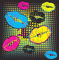 Colorful lips as pop art design