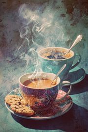 Coffee or Cappuccino abstract illustration