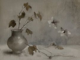 Stilleben mit Blumen, Japanischer Stil von Japandi Art Studio