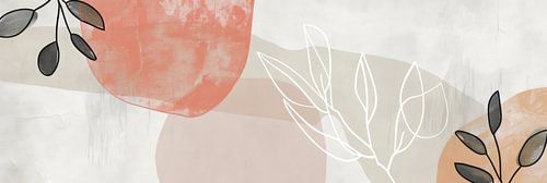 Botanische minimalistische muurkunst