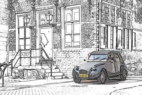 2cv Draw spot color comic stijl