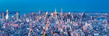 New York City panorama in the evening light