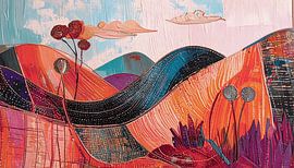 Modern Abstract schilderij. Serie: Landschap in structuren - 1