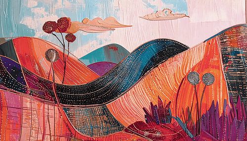 Moderne abstrakte Malerei. Serie: Landschaft in Strukturen - 1