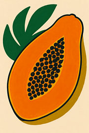 Une papaye d'un orange éclatant