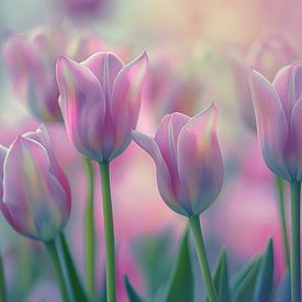 Rose tulips by Bert Nijholt