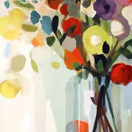 Colourful abstract painting: 