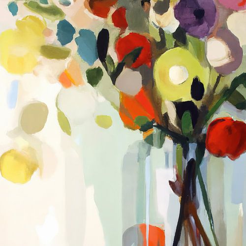 Colourful abstract painting: 