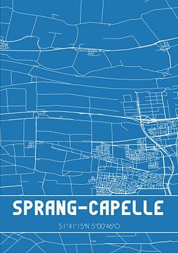 Blueprint | Map | Sprang-Capelle (North Brabant) by Rezona