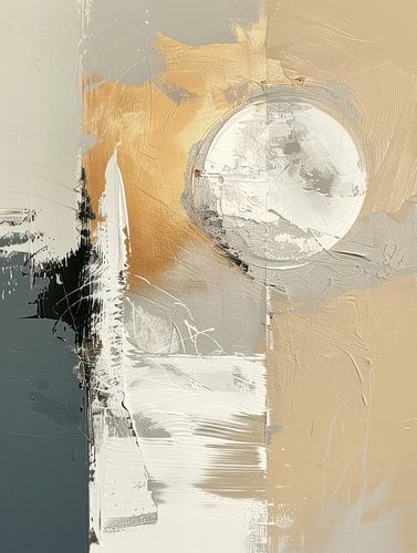 Modern abstract in Japandi en wabi-sabi stijl