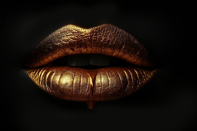 Gouden Verleiding - Gouden lippen van Retinas images