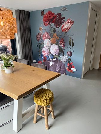 Selbstbildnis mit Blumen 3