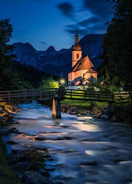 Sint Sebastiaan kerk, Alpen Duitsland van Bob Slagter