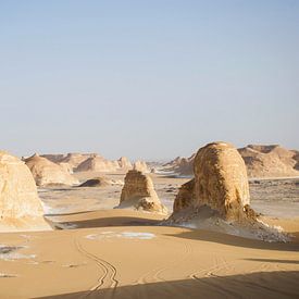 Landschaft Wüste Ägypten, Bahariya-Nationalpark. Felsformationen in der Wüste. von Marjolein Hameleers