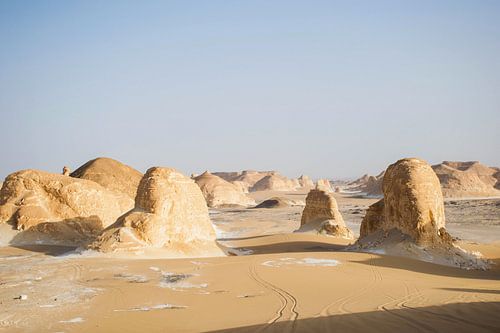 Landscape desert egypt, national park Bahariya. Rock formations in the desert.