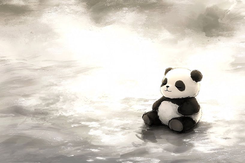 Black and white panda at rest by Imperial Art House