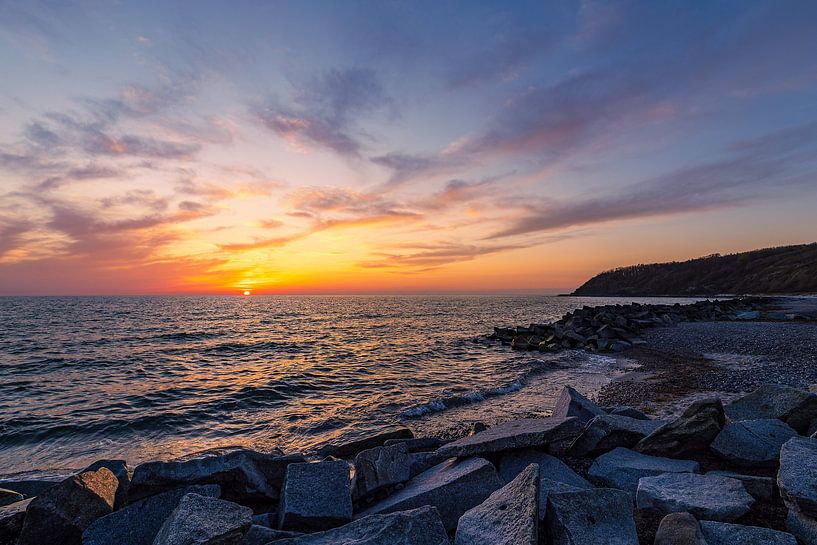 Sunset on the beach at Kloster on the island of Hiddensee by Rico Ködder